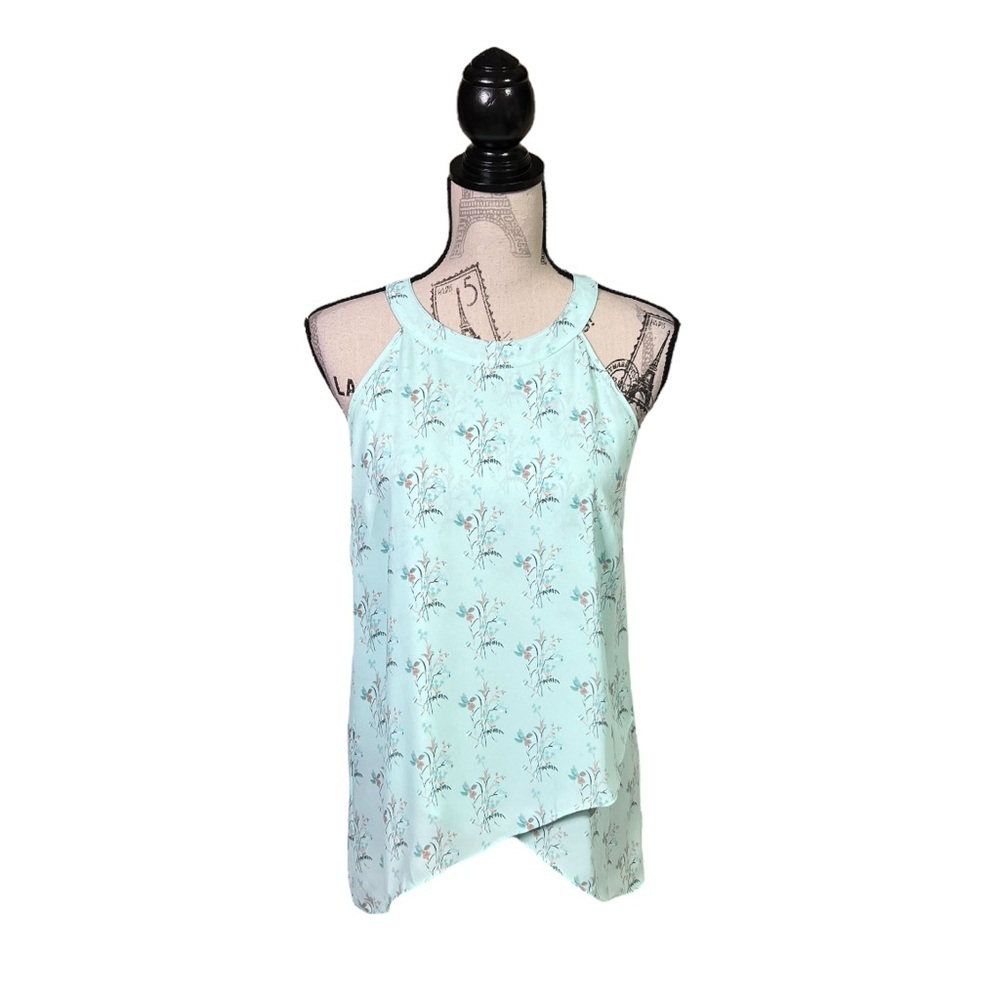 Micro floral Halter Neck‎ Tank Top